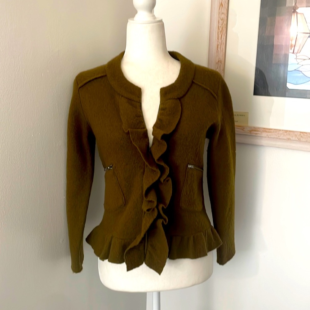 Army Green Merino Wool jacket